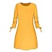 SLYZ Damskie ubrania jesienne i zimowe sukienki damskie sukienki na co dzień, ŻÓŁTY, XL
