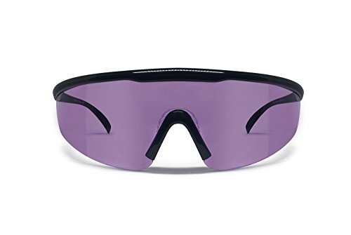 Bertoni Shooting Glasses With 4 Interchangeable Lenses And Carrying Case – Af899 Italy Tactical Protective Safety Glasses With Rx Optical Prescription Carrier - Shiny Black #TOP2