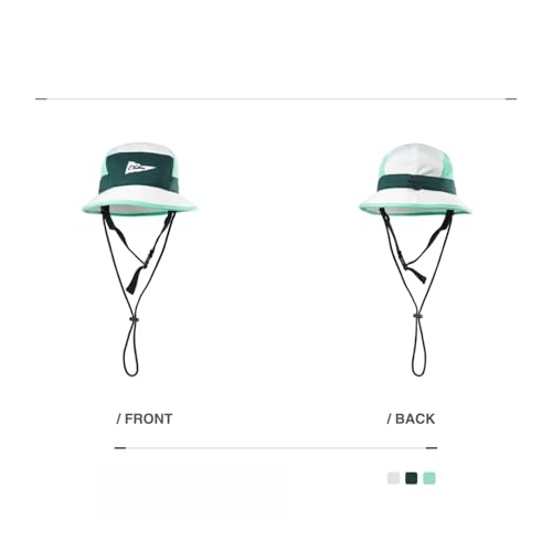 Image of Color-Blocked Fisherman Style Sun Hat for Outdoor Camping, Surfing & Vacations - Wide Brim, UV Protective, Anti-Slip