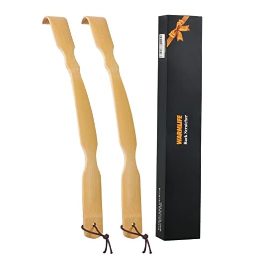 WARMLIFE Back Scratcher, 2 Pack Back Scratcher for Men & Women, 17 Inch Curved Long Handle Bamboo Backscratchers for Adults, Ideal Gifts for Mom and Dad