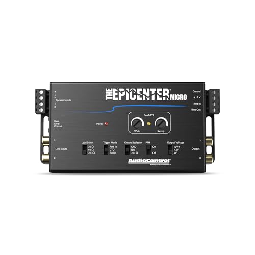 AudioControl The EPICENTER Micro Bass Restoration Processor & Line Output Converter, Car Audio Compact Bass Booster w/ACR-4 Remote Control