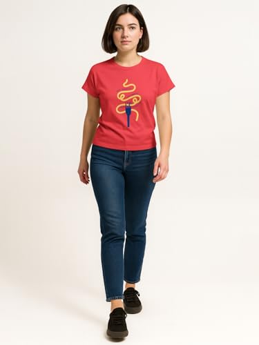 Image of HELLCAT Mulitcolor Trendy Printed Body Fit T-Shirt for Women | Pack of 1 T-Shirt