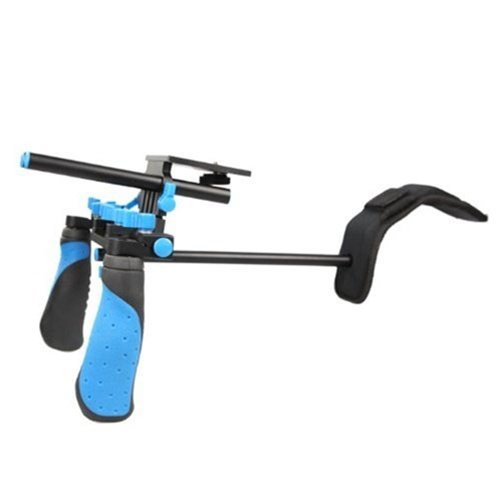 Image of Camcorder Steady Shoulder Rig /Mount and Support Rail System for DSLR DV HDV RL02R