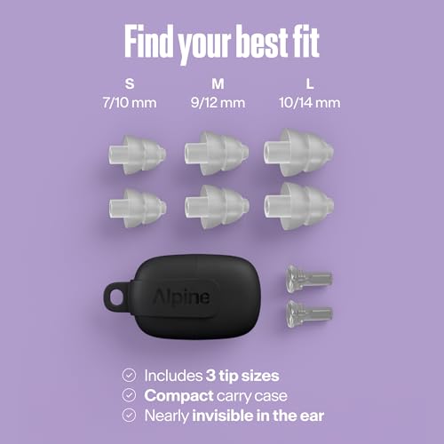 Miniatura 6 de Alpine Partyplug Tapones Oídos Para Conciertos 19db - Protección Auditiva Esencial Para Festivales, Tapones Reutilizables Para Música Raves, 3 Tamaños S M L , Transparente