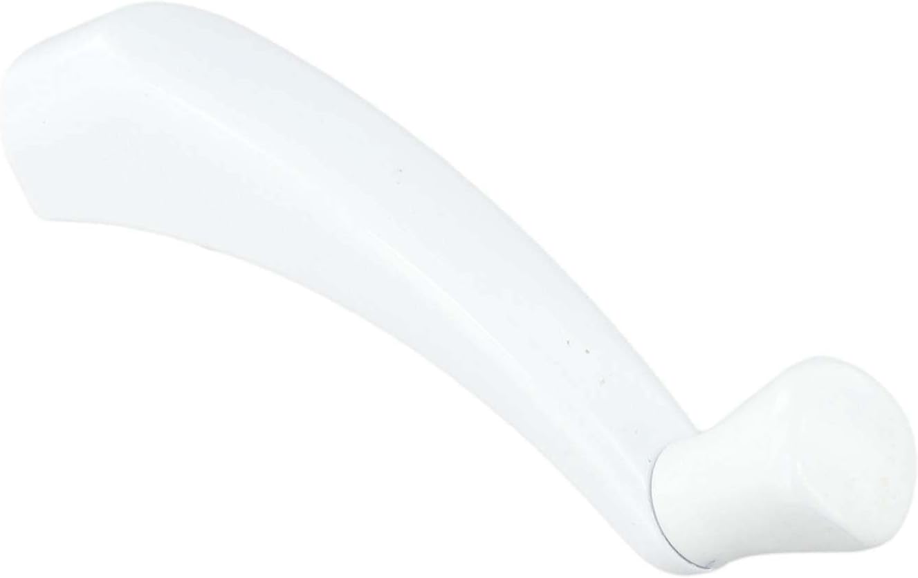 Alloy Casement Window Crank Handle for Milgard Window, Space-Saving Folding Design with Ergonomic Grip, White Replacement Hand Crank Operator, 1 Pack(1pc)