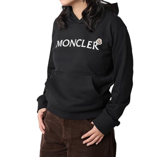 [モンクレール] パーカー レディース (ジュニアモデル) 長袖パーカー コットン100% ブラック L1954 8G00009 89AKM 999 (JP, アルファベット, S) [並行輸入品]
