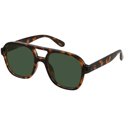 Retro Oversized Aviator Sunglasses Women Trendy Vintage