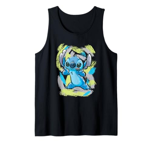 Disney Lilo and Stitch Watercolor Brushstrokes Tank Top