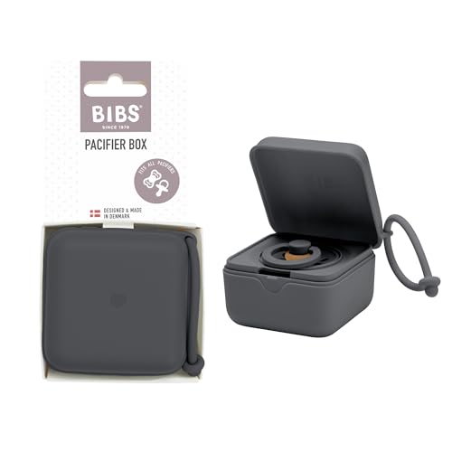 BIBS Pacifier Box with Loop for Storing &amp; Carrying Soothers | 100% BPA Free Material | Designed &amp; Made in Denmark | Iron