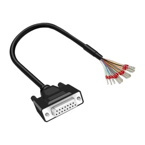 Cable serial de datos con terminal DB15 hembra y conductores de 26AWG 2