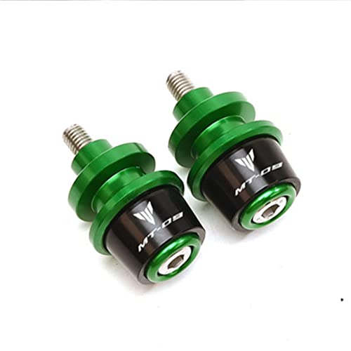 Curseur bras oscillant 6mm anti rayure vert pour support béquille Yamaha MT09