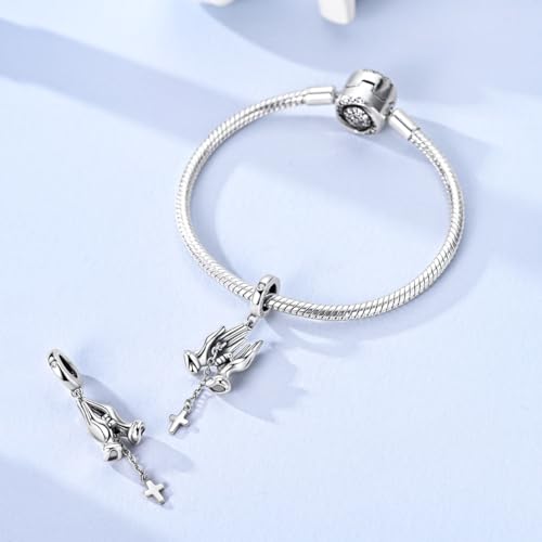 Image of 925 Sterling Silver Charms,Hypoallergenic Beads,Compatible with Pandora Bracelets and Necklaces,Women Holiday Gift Pendants
