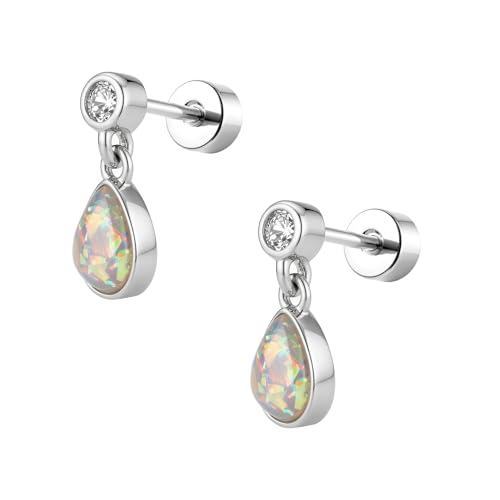 Boucles d'oreilles dos plat en acier 316L pour hélix et lobe