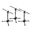 Short Boom Microphone Stand with Foldable Tripod Base by G4M, 3 Pack #1