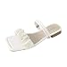 Sandales d'été pour femme - Sandales plates - Pour femme - Chaussures décontractées - Chaussures pour femme - Pointure 39, Blanc., 37 EU