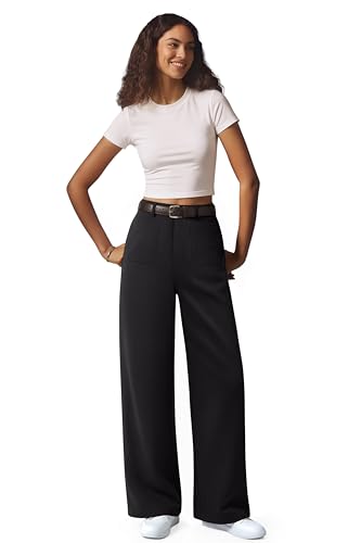 NIMIN Wide Leg Dress Pants Women 2026 High Waisted Trousers Pants Trendy Black Slacks Business Casual Outfits with Pockets M - image 3