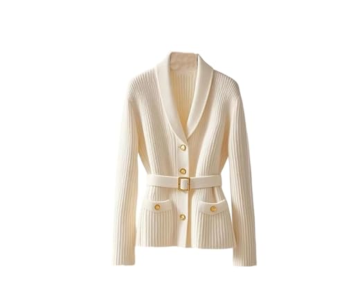 Cardigan tricoté épais à col rabattu gilet chaud femme avec grandes poches