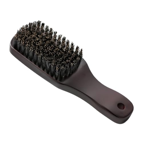WOONEKY Cepillo para de Hombre con Cerdas Suaves Herramienta de Cuidado Personal Portátil para Salón y Hogar Color Marrón Oscuro