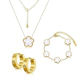 Symbole de chance : Le trèfle à quatre feuilles est un symbole de chance. Environ 100 000 plants de trèfles permettent d'en trouver un. Chaque feuille a une signification particulière : amour sincère, santé, richesse abondante et réputation irréprochable. Envie d'un peu de chance ? Enfilez cette parure de bijoux à quatre feuilles ! Le trèfle à quatre feuilles est bicolore, vous pouvez donc choisir celui que vous préférez.