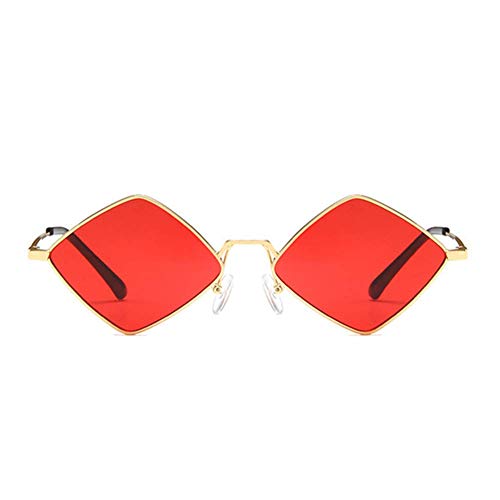 Image of ENTHYI Diamond Shape SunGlasses for Men /Women Metal Quadrilateral Frame Shades Film Sun glasses UV Protection
