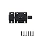 T Tulead Stainless Steel Slide Latch Lock 2.64-Inch Spring Lock Barrel Bolt Black Gate Locks Hasps Spring Loaded Latch 4PCS with Screws