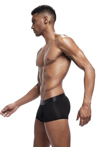 JOCKMAIL Men's Boxer Briefs Low Waist Breathable Comfort Modal Underwear 4-Pack3
