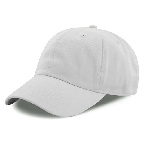 Image of Cotton Baseball Cap Dad Hat - Washed Low Profile Adjustable Hat for Men Women Casual Outdoor Running Golf