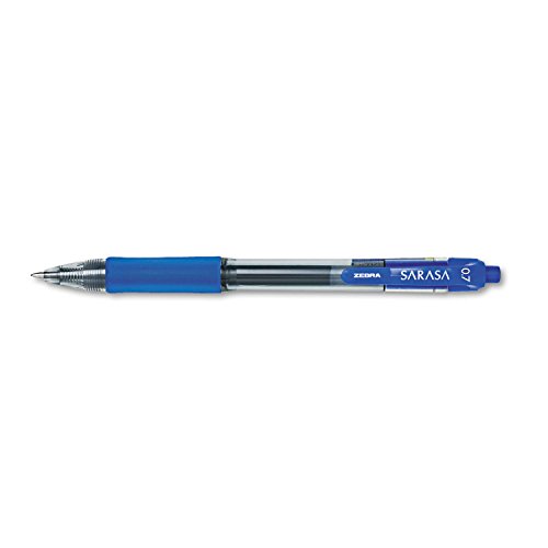 Bolígrafo retráctil gel Zebra Sarasa azul medio docena