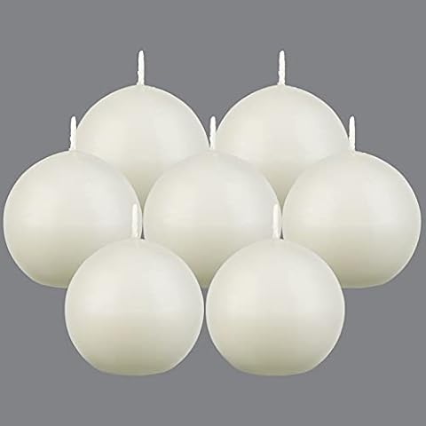 7 Pieces Unscented Round Ball Candles Cover