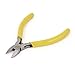uxcell Plastic Handle Electric Wire Diagonal Cutting Pliers, 4 inches, Yellow