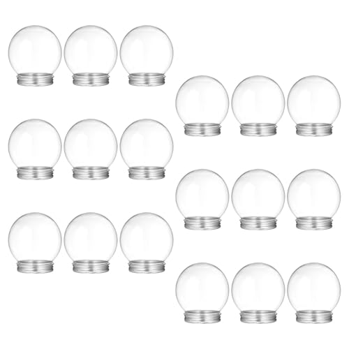 Globos de nieve transparentes para manualidades sin goteo con tapa de rosca ORFOFE 2