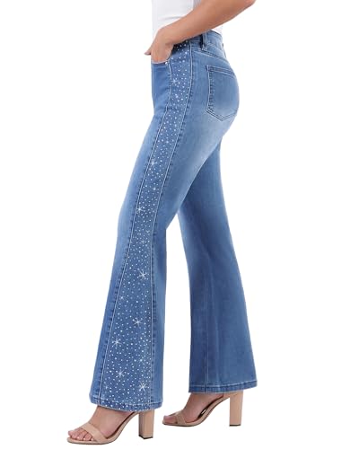 GRAPENT Jeans with Rhinestones Country Concert Outfits for Women