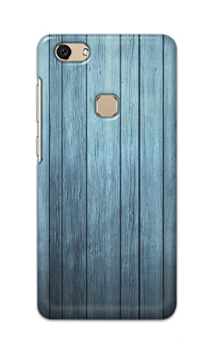 Image of Printed Hard Back Cover Case for Vivo V7 Back Cover (Wooden Blue) -1302