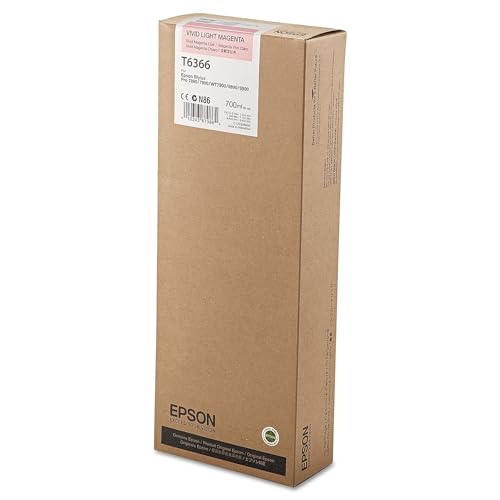 Epson T6366 Cartouche Encre d'Origine Vivid Magenta Clair C13T636600 Imprimante Stylus Pro 700ml