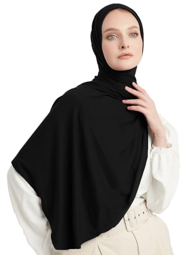 Modefa Women's Turkish Islamic Premium Jersey Hijab Shawl Wrap Scarf