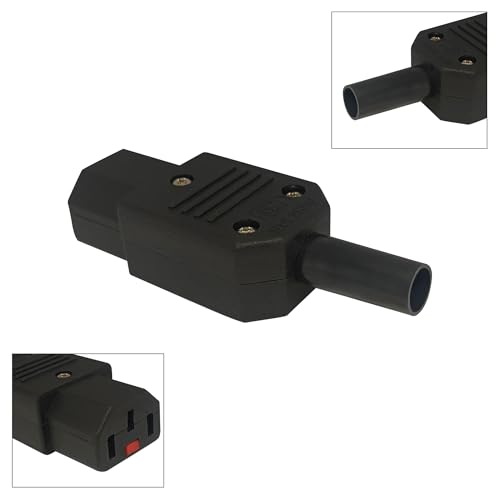 Image of MX IEC C13 3‑Pin AC Female Power Connector - 10 A, 250 V | Universal Socket for UPS, Computer, PDU, PSU Cabling - Pack of 2