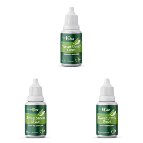 Image of HealthOxide Stevia Liquid Drops | 100% Natural Zero-Calorie Sweetener | Sugar-Free Substitute for Tea, Coffee, Juices & Baking | Keto, Vegan & Diabetic Friendly | 20ml (Pack of 3)