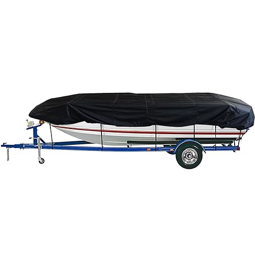 munirater Boat Cover Heavy Duty Trailerable Replacement for Jon Boat 16Ft Long and Beam Width up to 75 Inch