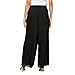 Alex Evenings Women's Wide Leg Chiffon Dress Pant for Mother of the Bride, Elegant Party Outfit (Petite and Regular Sizes), Black Mesh Tie Waist, XLP