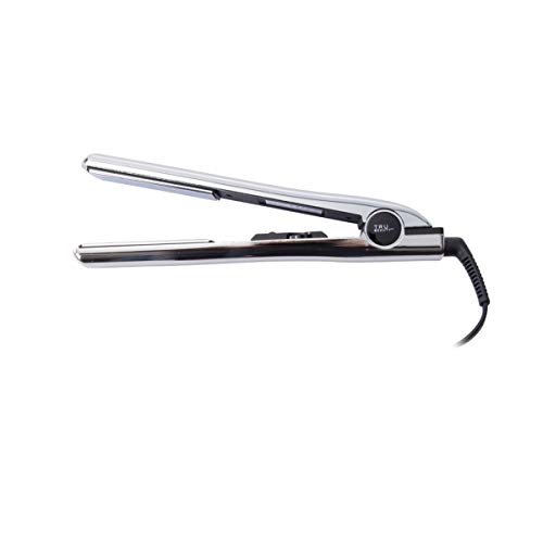 Tru Beauty Titanium Flat Iron, Professional Hair Straightener, 1 Inch Iron Plates, Adjustable Temperature Control, Straightens and Curls - Platinum