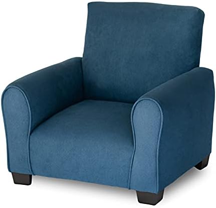 Kid's Chair, Toddler's Upholstered Armchair, Child's Rocking Chair (Navy, Legs), KC100
