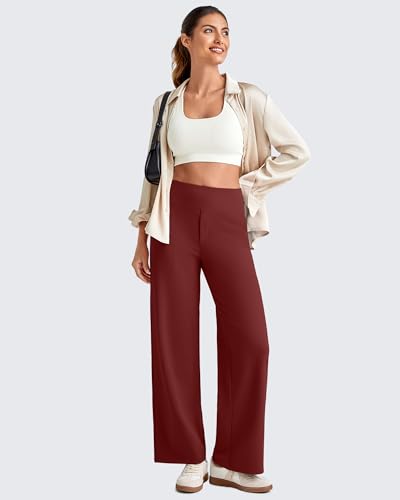 Image of G4Free EverGoing Wide Leg Ankle Pants for Petite Women with Pockets Stretch | Moisture Wicking, 4-Way Stretch, 7 /8 Ankle Length, Faux Fly Detail, Faux Back Pockets, Yoga To Casual Wear
