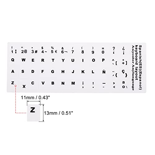 Pegatinas para Teclado Español PATIKIL 2 Pack miniatura 2