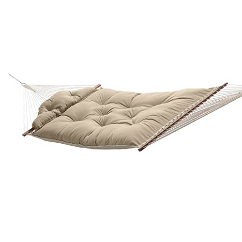 Hatteras Hammocks Large Cast Ash Tufted Hammock with Detachable Pillow, Free Extension Chains & Tree Hooks, Handcrafted in The USA, 450 LB Weight Capacity, 13 ft. x 55 in