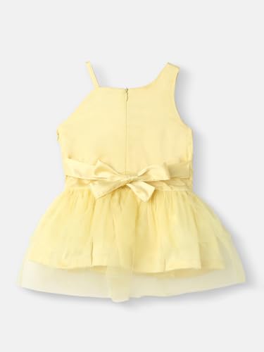 Image of Nautinati Baby Girls Assymetric Neckline Fit & Flare Dress | Age 0-3 Years