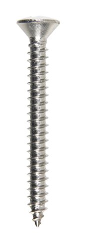 Hillman 823724 12 x 2 in. Phillips Oval Head Sheet Metal Screw Stainless Steel - Box of 100