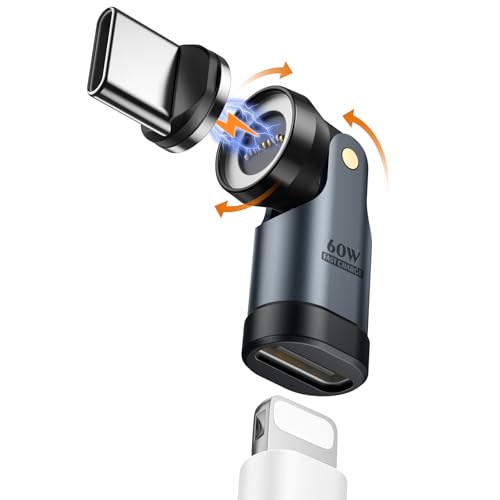 MoKo Lightning to USB C Magnetic Adapter 60W, 9 PIN