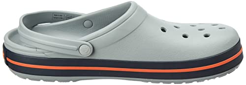 Image of Crocs Crocband Light Grey /Navy Clog-(11016-01U)-10 UK Men (M11)