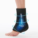 EXO MEDICAL - Bolsa Hielo para Lesiones Tobillo, Tobillera para Esguince con Calor o Frio, Bolsa de Hielo en Gel Reutilizable, Hinchazon, Inflamaciones, Tobillo Izquierdo o Derecho, Talla XS