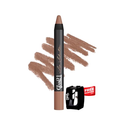 Image of Glam21 Lip Seduction Non- Transfer Crayon Lipstick up to 12 Hours Stay | Lightweight & Longlasting|Creamy Matte | Smudge Proof - 3.6gm| First Kiss | 27